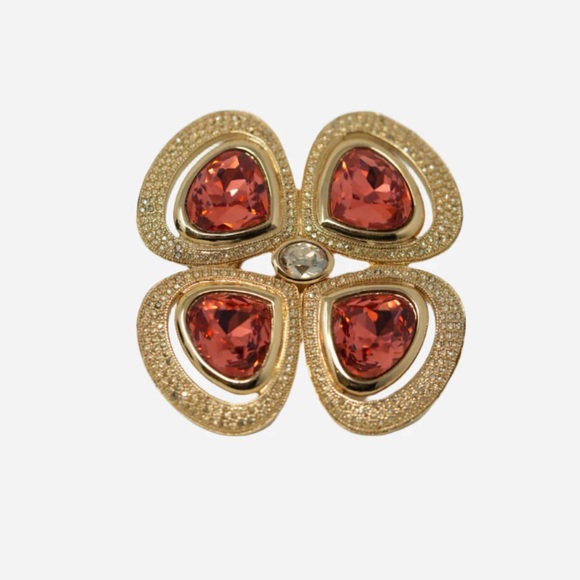 Dior Flower Rhinestone Ring - Picture 2 of 5